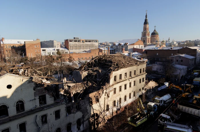Rusia a lansat un atac cu rachete asupra Harkovului pe 17 ianuarie FOTO EPA-EFE