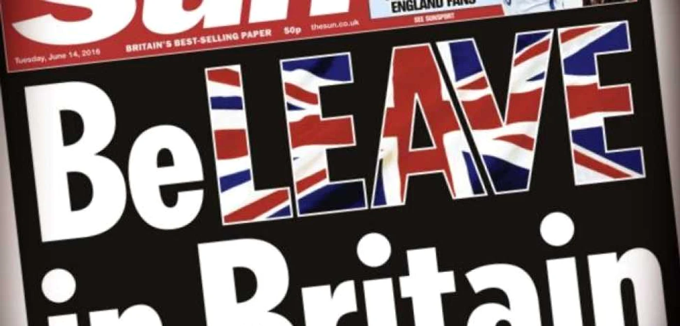 Poster The Sun pentru Brexit FOTO Reddit