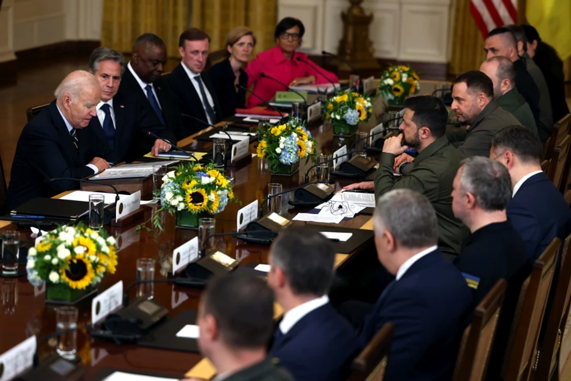 Volodmir Zelenski a avut discuții cu Joe Biden și administrația sa la Casa Albă FOTO EPA-EFE