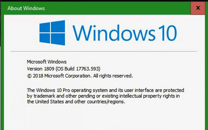 versiune windows 10