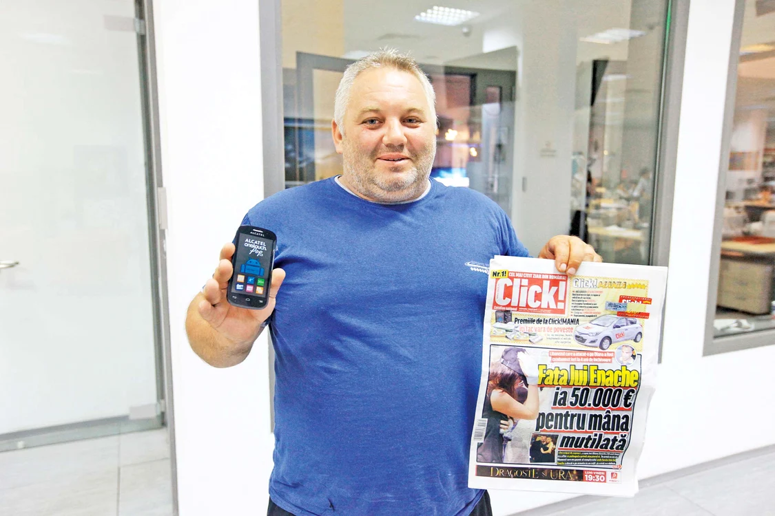 Ioan Spaniuc a câştigat un telefon la Click!MANIA