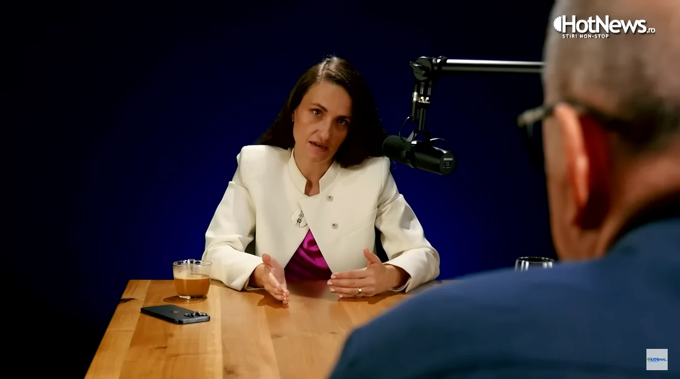Ministrul Afacerilor Externe, Oana Țoiu, a susținut un interviu marți. FOTO: captură video YouTube