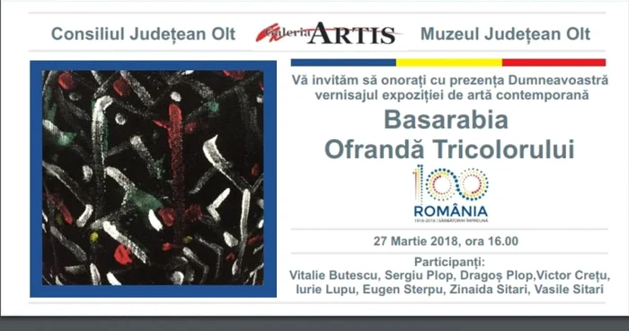 Expoziţia va fi urmată de un concert dedicat Basarabiei