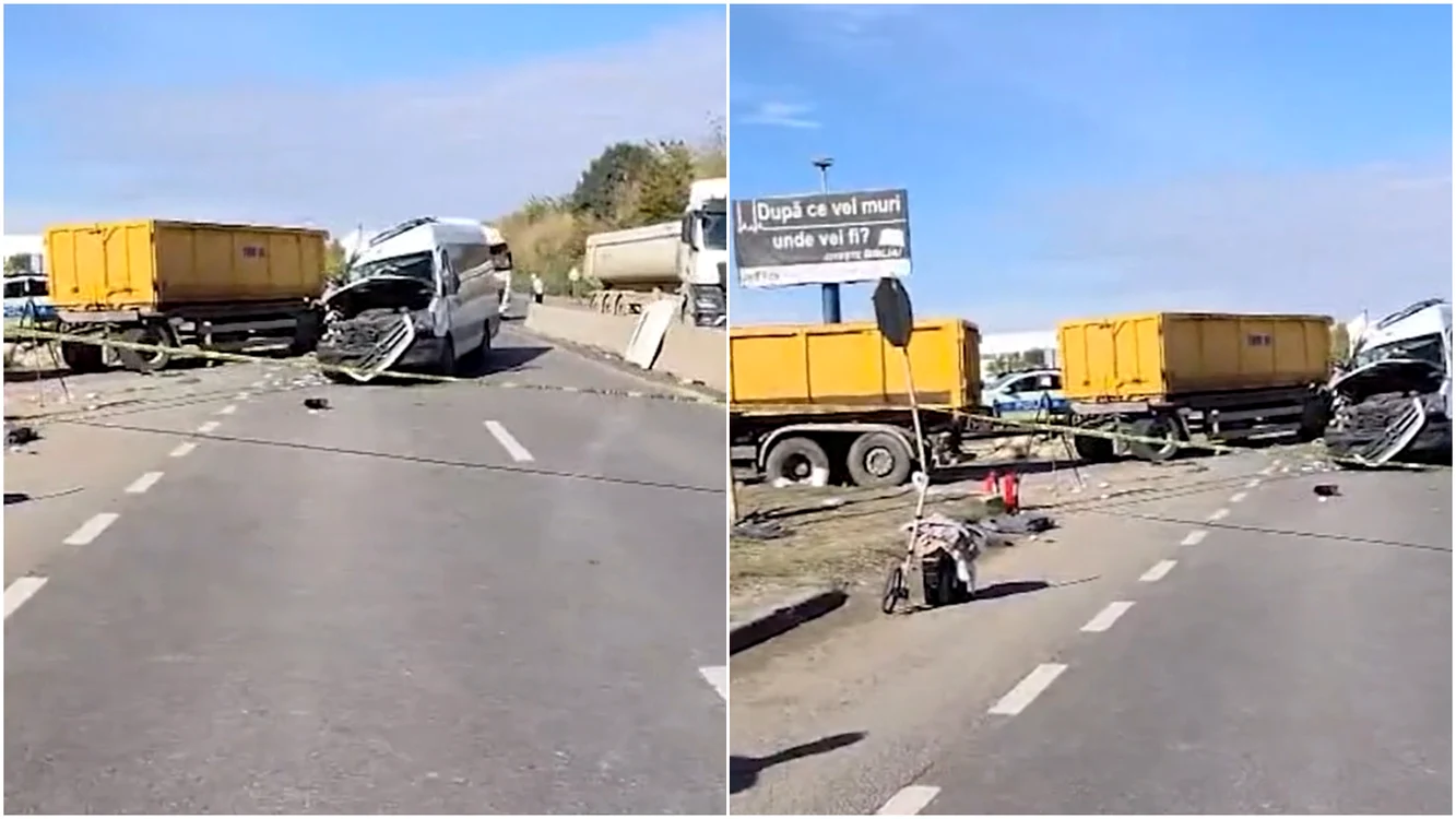 Tragedie pe DN 7, la Buftea: 2 morți și 18 răniți