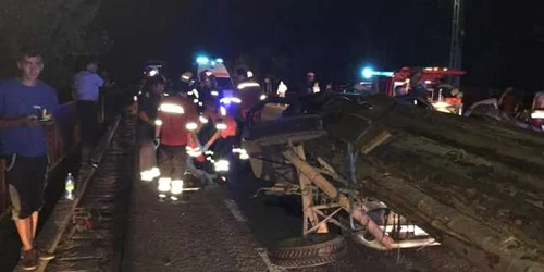 Accident Ilişeşti. FOTO ISU Suceava