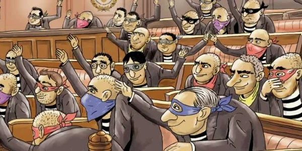 Hotie Parlament caricatura de Vali Ivan
