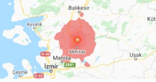 Epicentrul cutremurului a fost în zona Kirkagac, în vestul Turciei, la circa 230 de kilometri sud de oraşul Istanbul. FOTO U.S. Geological Survey