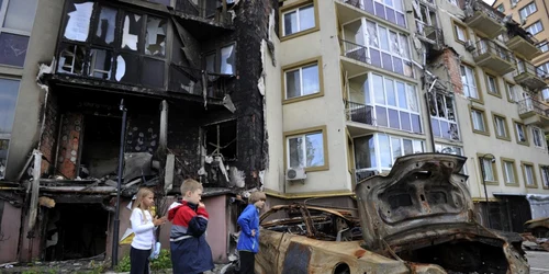Imagine din Irpin - razboi Ucraina FOTO AFP 