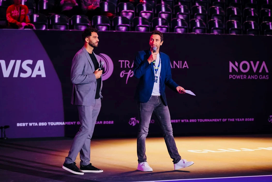 Cristian Mîndru (dreapta), alături de Horia Tecău la Transylvania Open. FOTO: Facebook