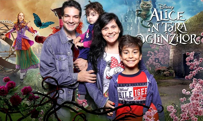 Rareș Dragomir, alături de soția, Simona Bălănescu, și copiii lor