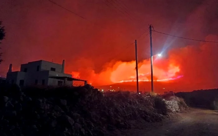 Incendiile din Grecia se extind. FOTO: Ekathimerini