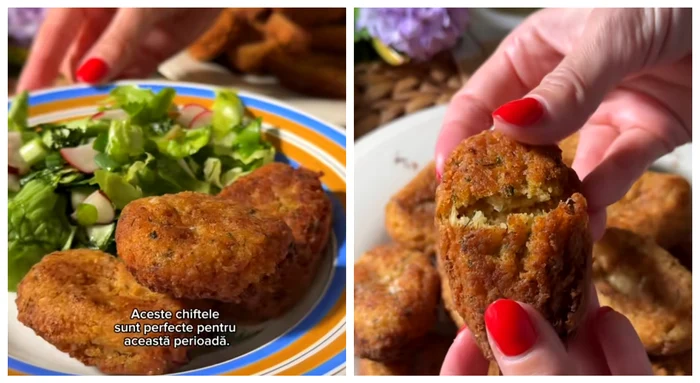 Chiftele de post, rețeta care face furori / FOTO: Colaj captură video TikTok