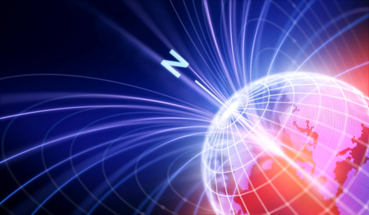 Reprezentare grafică a câmpului magnetic al Terrei Foto Shutterstock