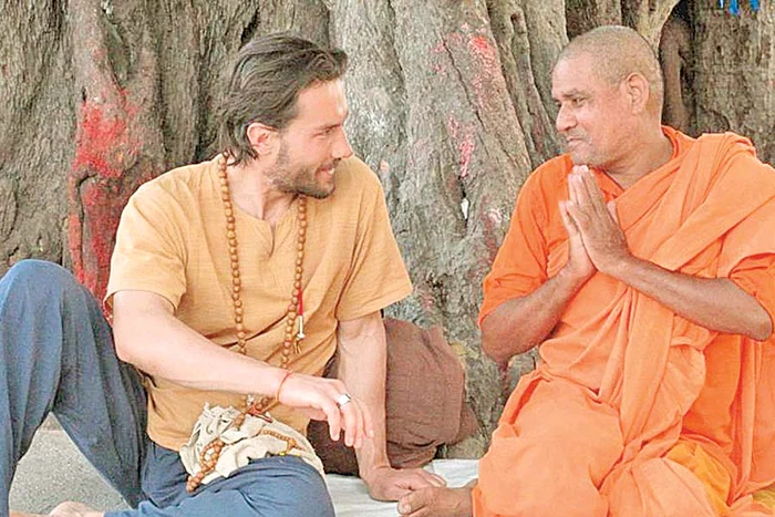 
    Daniel Ciobanu,  la o discuţie cu  un călugăr budist  