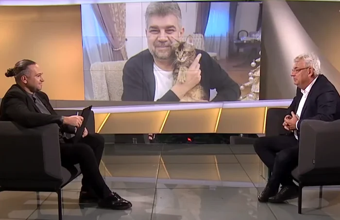 Mihai Tudose a povestit cum i-a dăruit o pisică lui Marcel Ciolacu Foto: Captură de ecran