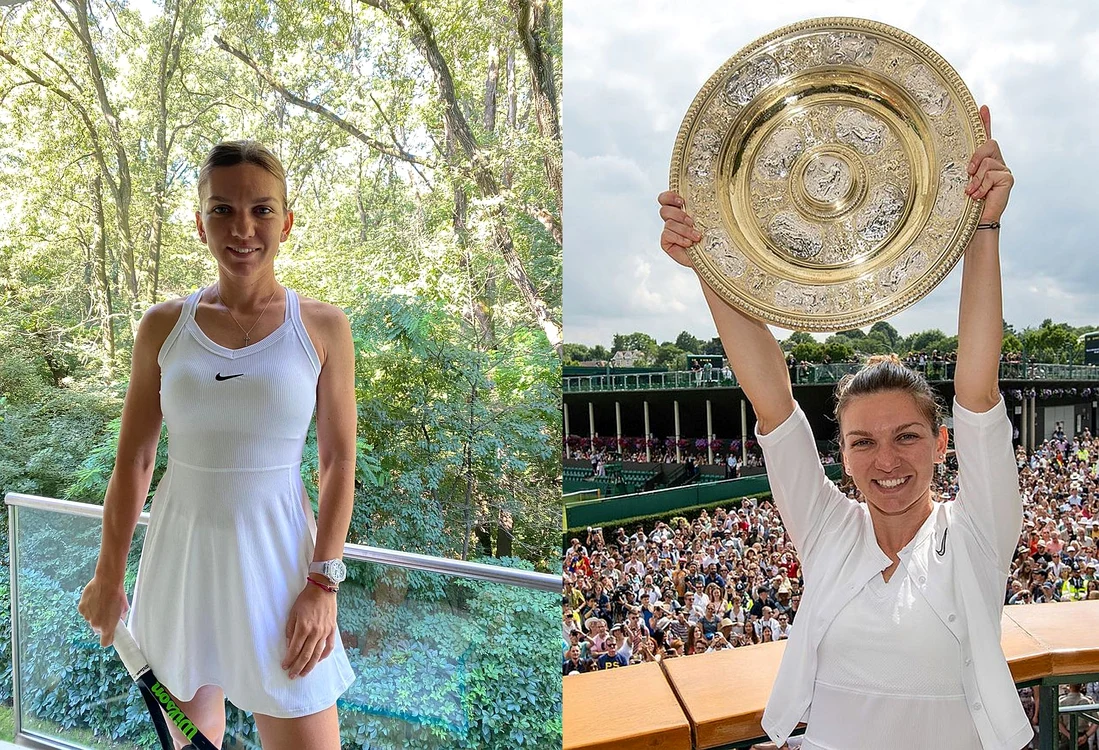 În 13 iunie 2019, Simona câștiga turneul de la Wimbledon. Astăzi, la aproape un an de atunci, Halep a îmbrăcat rochia cu care urma să joace anul acestaFoto: AELTC / Facebook/SimonaHalep