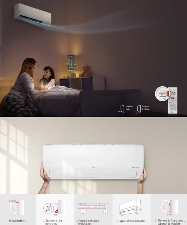 LG Dual Inverter asigură răcire rapidă, funcționare silențioasă și economie de energie Foto eMAG
