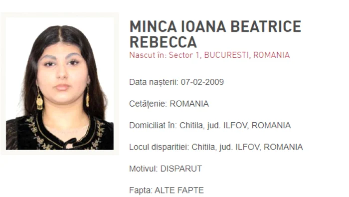 Polițiștii o caută pe minora de 14 ani și pe copilul de un an și 10 luni FOTO Poliția Română