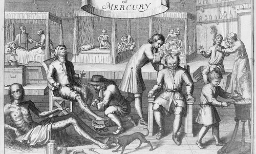 Pacienți tratați de sifilis în secolul al XVIII-lea (© Wellcome Collection gallery)