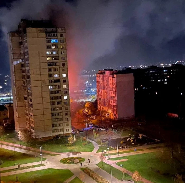 Capitala ucrainei, lovită de dronele rusești FOTO: X