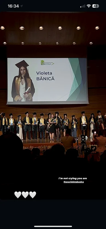 Violeta Bănică la absolvire, Foto: Instagram