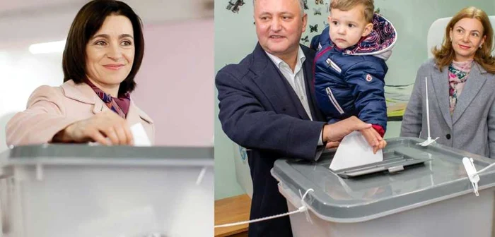 Candidatul
socialist prorus Igor Dodon a venit la vot alături de fiul său,
Nikolai, şi de soţia sa, Galina, în timp ce candidata dreptei,
proeuropeana Maia Sandu, a votat singură. FOTO Inquam Media