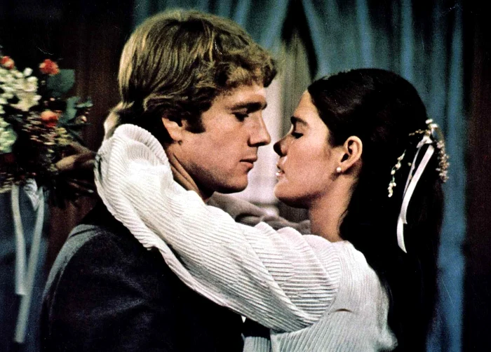 Ali MacGraw şi Ryan O'Neal în filmul Love story