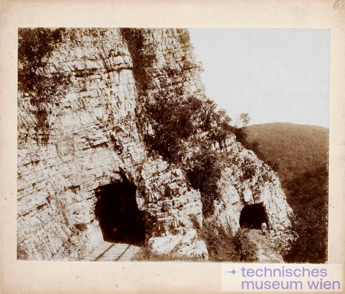Tunelul Gârliște. Calea ferată Oravița Anina, Foto Technisches Museum Wien