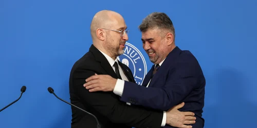 Primirea oficială a premierului Ucrainei, Denis Smihal, de către prim-ministrul României și declarațiile de presă ale acestora la Palatul Victoria din București. FOTO Inquam Photos / Sabin Cîrstoveanu