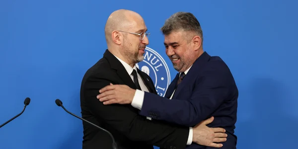 Primirea oficială a premierului Ucrainei, Denis Smihal, de către prim-ministrul României și declarațiile de presă ale acestora la Palatul Victoria din București. FOTO Inquam Photos / Sabin Cîrstoveanu