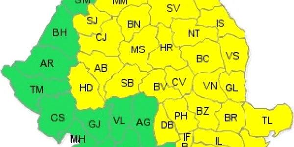 Prahova rămâne sub codul galben. Foto www.meteoromania.ro 
