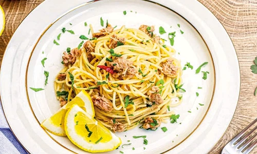 spaghete cu ton si lamaie jpg