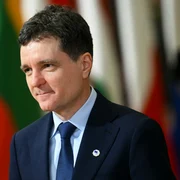 Nicușor Dan la o reuniune a Consiliului European FOTO AFP