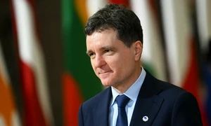 Nicușor Dan la o reuniune a Consiliului European FOTO AFP