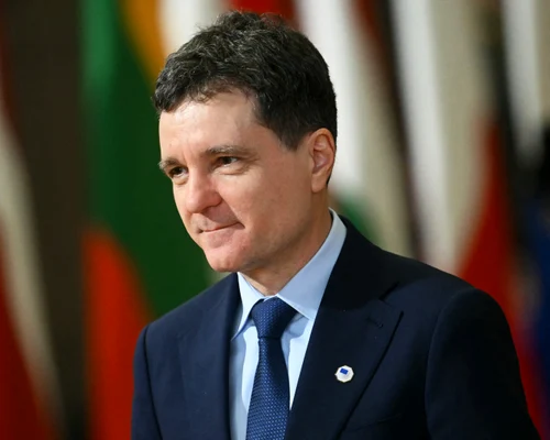 Nicușor Dan la o reuniune a Consiliului European FOTO AFP