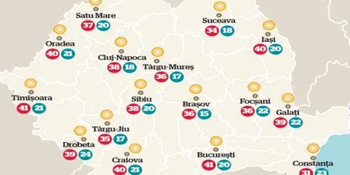 Temperaturile în weekend 