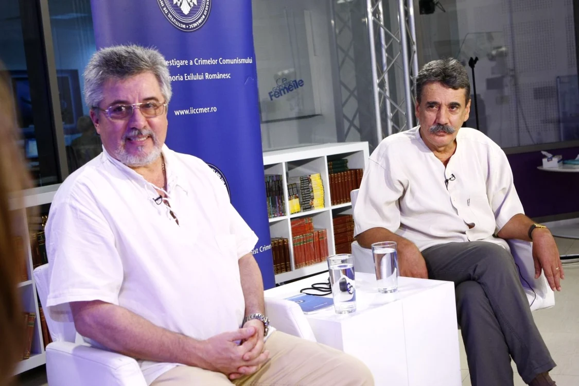 Călin Hentea şi Mircea Kivu în studioul Adevărul Live FOTO David Muntean