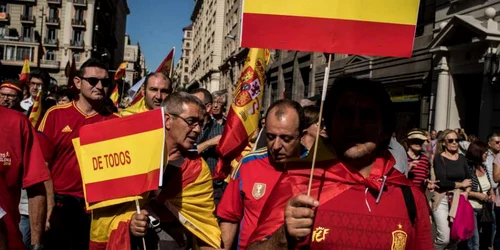 Manifestaţia catalanilor pentru unitate la Barcelona Spania FOTO Guliver / Getty Images / David Ramos