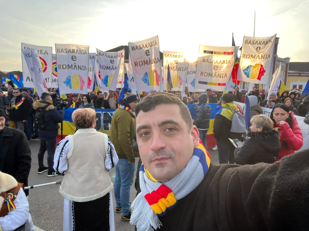 Lidrul AUR la Marșul Unirii din 1 decembrie 2022 FOTO Facebook/ George Simion