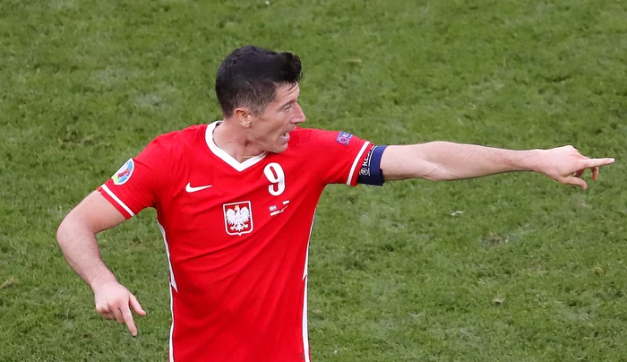 Robert Lewandowski, starul naționalei Poloniei. Foto EPA EFE