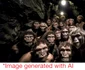 Sahelanthropus tchadensis selfie imagine creată cu aplicația cu AI Midjourney FOTO Profimedia jpg