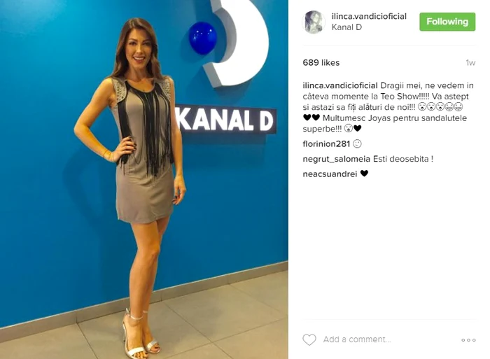 Ilinca Vandici a anunțat pe Instagram noua sa destinație profesională