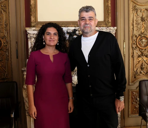 Ciolacu, împreună cu șefa Reprezentanței Comisiei Europene în România FOTO: Facebook Marcel Ciolacu