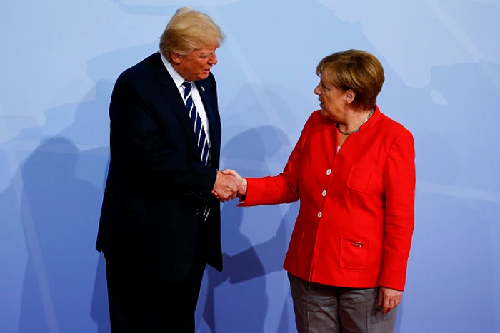 Merkel și Trump s-au ținut la o oarecare distanță unul de altul