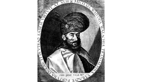 Portretul lui Mihai Viteazul realizat la Praga de artistul flamand Egidius Sadeler, în 1601 (© Wikimedia Commons)