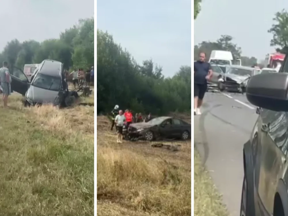 Accident rutier cu opt persoane implicate, printre care și minori, pe DN2. A fost activat Planul Roșu de Intervenţie