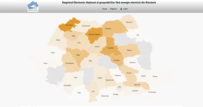 Harta cu județele țării