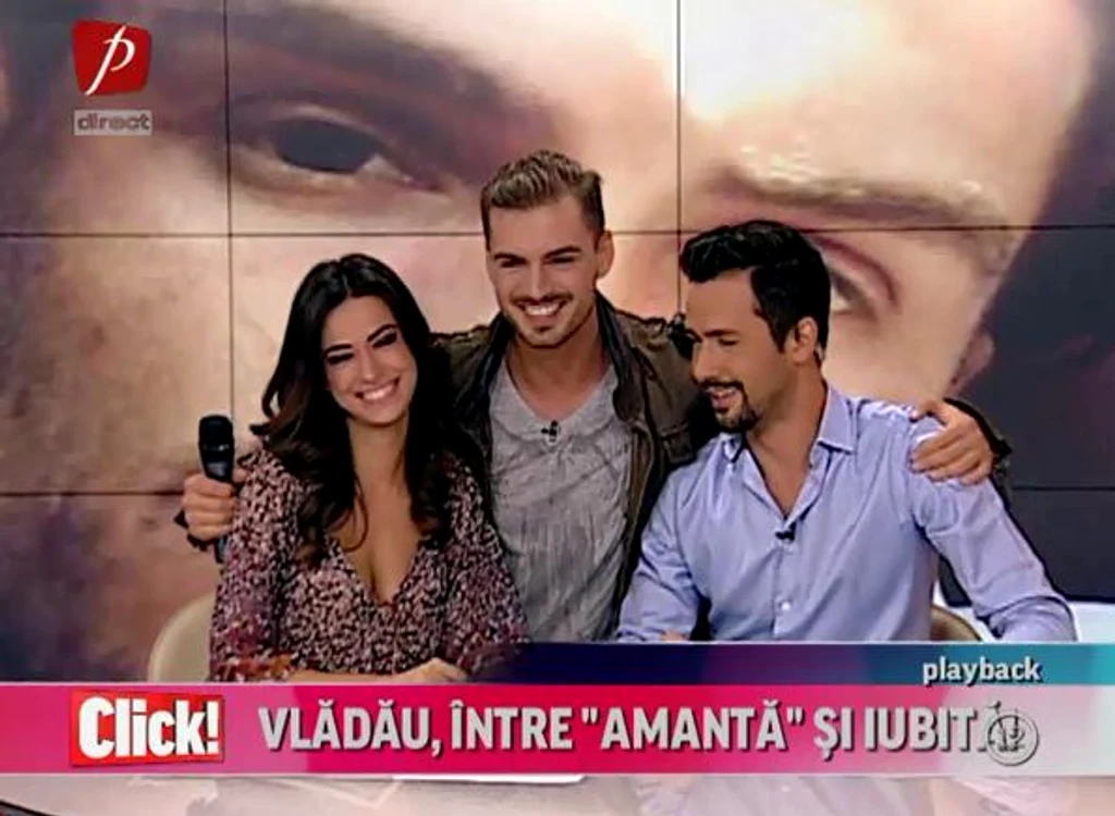 Bogdan Vlădău s-a distrat de minune alături de prezentatorii emisiunii Click!, de la Prima TV