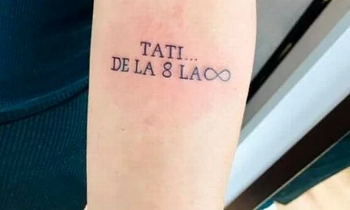 Tatuajul făcut de Lorena Balaci în memoria lui Ilie Balaci  jpeg