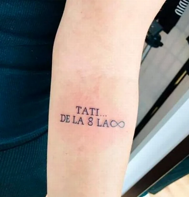 Tatuajul făcut de Lorena Balaci în memoria lui Ilie Balaci 